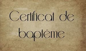 CERTIFICATION DE BAPTÊME